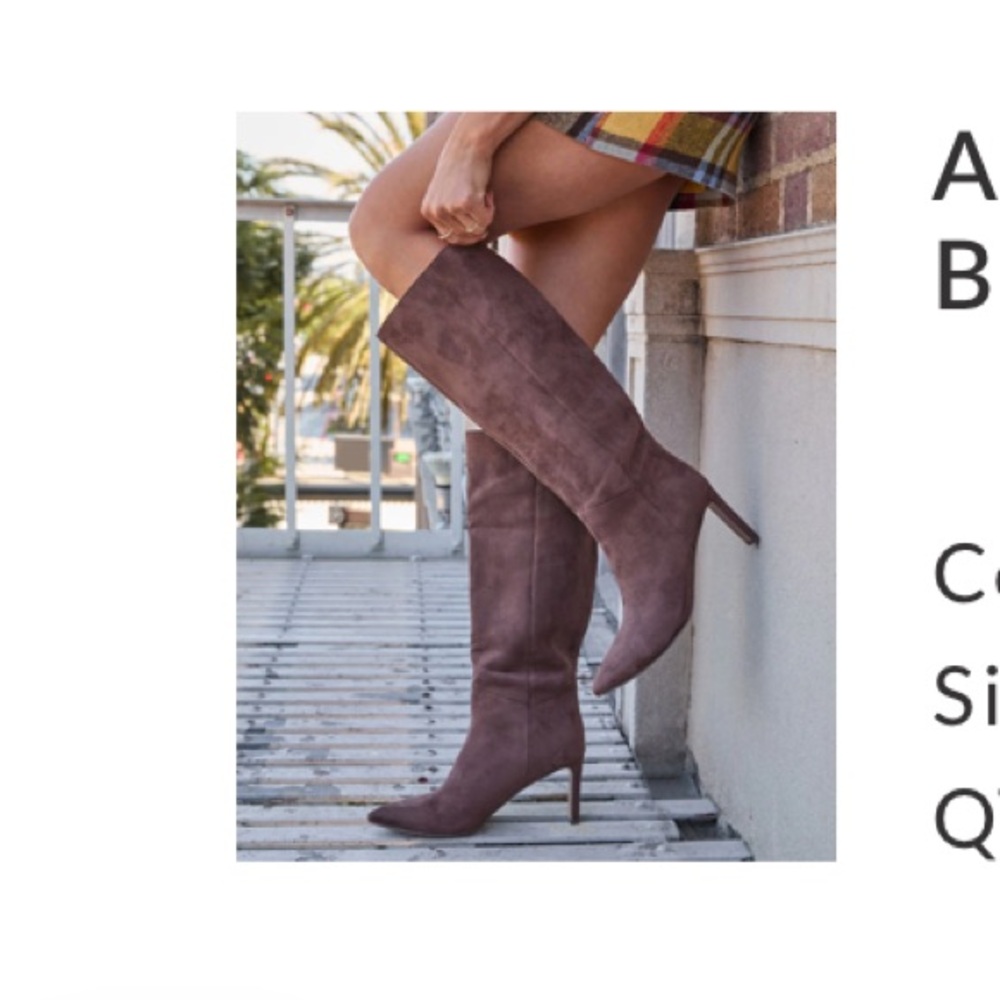 NEW Vici Collection Faux Suede Brown Knee High Boots size 7.5